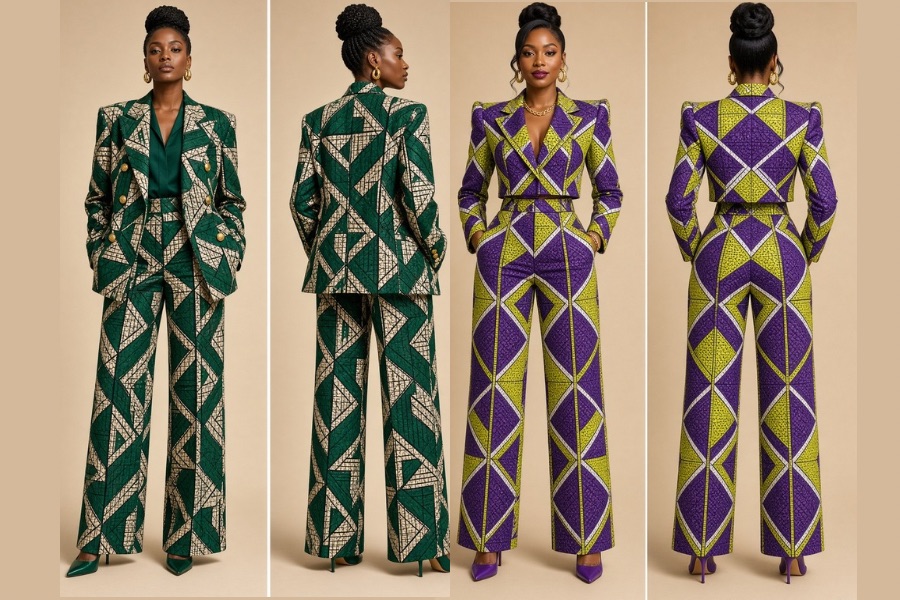 Modern Ankara Blazer and Wide-Leg Trouser Outfits: A Complete Style Guide with 15 Distinct Looks